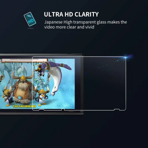 Vista 8 de Protector de pantalla para Nintendo Switch 2 unidades de vidrio templado POKANIC transparente HD transparente antiarañazos sin burbujas fácil
