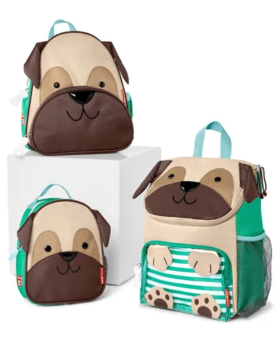 Vista 6 de Skip Hop - Mochila para preescolar colección Zoo para niños pequeños de 3 a 4 años diseño de pug
