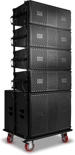 Vista 8 de Sound Town Mode Audio Series - Par de altavoces de matriz de 2 x 8 líneas, con controladores de neodimio italianos, madera contrachapada, rango