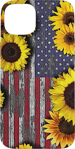 Vista 9 de American Flag with Sunflowers Case for iPhone 17