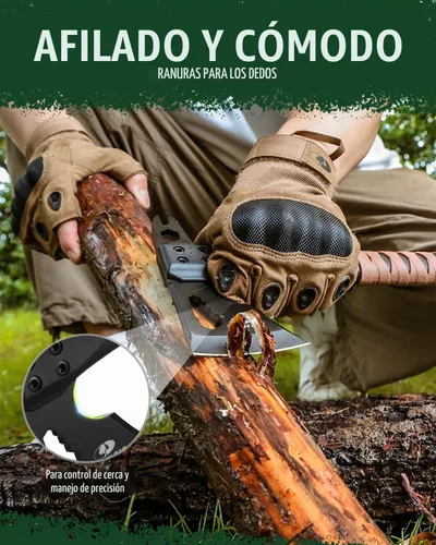 Vista 4 de MOSSY OAK Hacha de camping de 12" y hacha de supervivencia con funda Outdoor Multitool Hatchet w/ Hex Wrench Slots, Non-Slip Dual-Color Handle