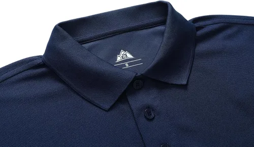 Vista 4 de MOERDENG Polo de golf para hombre, ajuste regular, secado rápido, táctico, manga corta y larga, camiseta de tenis