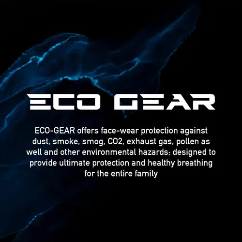 Vista 6 de ECO-GEAR Máscara facial anticontaminación, respirador de partículas, máscara para polvo, gases de escape, humo, humo, polen y humos, máscara bucal
