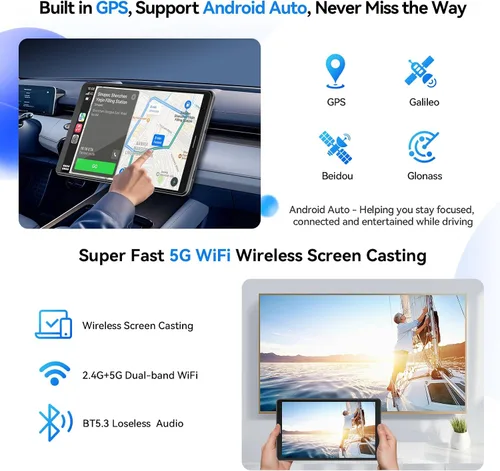 Vista 7 de Topsand Tablet Android 15 de 8 pulgadas con ranura para tarjeta SIM Tablet Teléfono Celular Desbloqueado con 4G LTE Octa Core 12GB RAM 64GB ROM 2TB