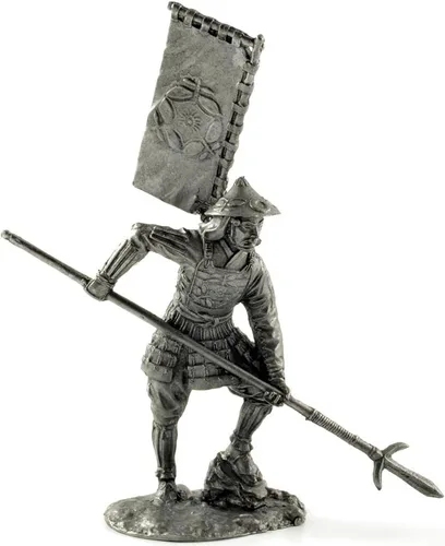 Vista 4 de General chino, dinastía Han. Escultura de metal. Colección 2.126 in (escala 1/32) Figura miniatura. Soldados de juguete de lata