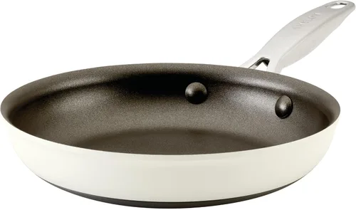 Vista 17 de Anolon Achieve - Juego de ollas y sartenes antiadherentes anodizadas duras, 9 piezas, color crema