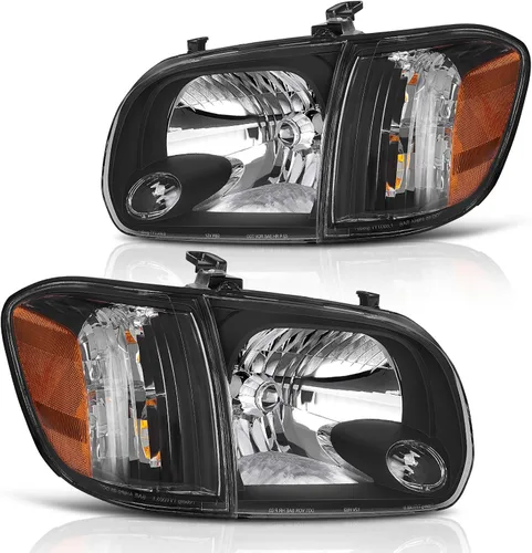 Vista 5 de DWVO Ensamble de faros Compatible con 2007-2013 Tundra / 2008 2009 2010 2011 2012 2013 2014 2015 2016 2017 Sequoia Carcasa de faro cromada Reflector