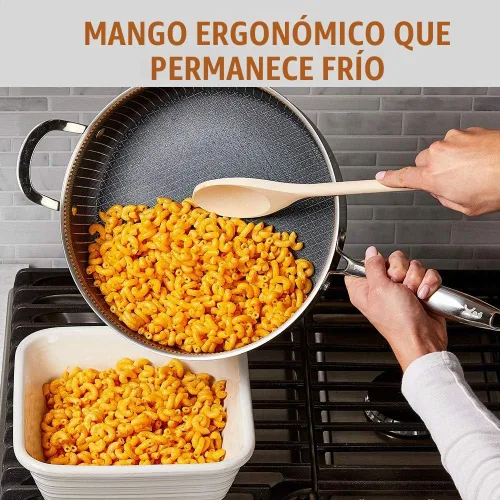 Vista 7 de Copper Chef Titan Fry, 9.5 pulgadas con sartén de 8 pulgadas, acero inoxidable