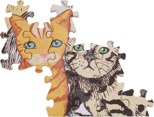 Vista 4 de TDC Games Rompecabezas más difícil del mundo – Gatos – 500 piezas de doble cara – 15 pulgadas
