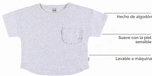 Vista 4 de Gerber Paquete de 3 camisetas de manga corta para bebé niña Flor