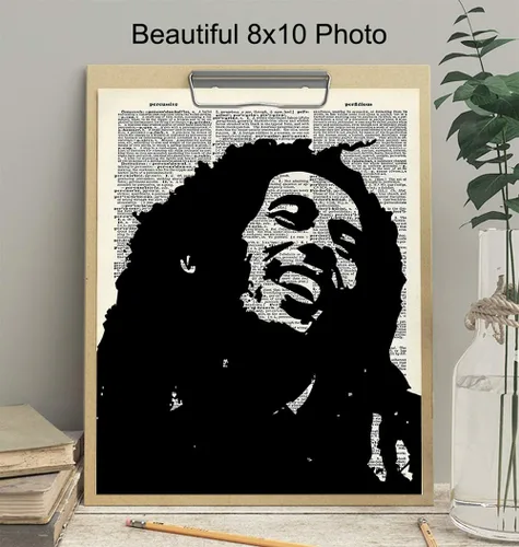 Vista 3 de Reggae Upcycled Dictionary Wall Art Print – Foto vintage sin marco de 8 x 10 pulgadas – Gran regalo para los fanáticos de la música y el reggae