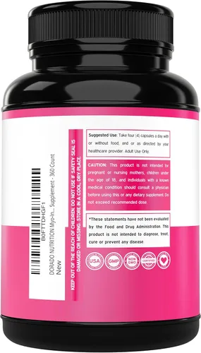 Vista 3 de Suplemento de Myo-Inositol y D-Chiro Inositol para Mujeres (360 Cápsulas, 2050mg por Porción, Relación Ideal 40:1 de Myo Inositol) Equilibrio