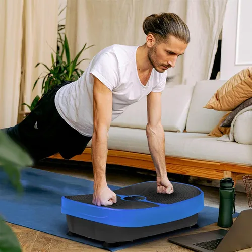 Vista 6 de Equipo de ejercicio con placa de vibración para fitness, máquina de ejercicio con forma de cuerpo entero, plataforma de vibración, ajuste