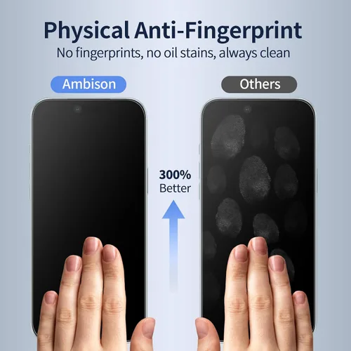 Vista 4 de Ambison Paquete de 1 protector de pantalla mate para iPhone 17 Air de 6.5 pulgadas 2025, antirreflejos y antihuellas dactilares, grado militar