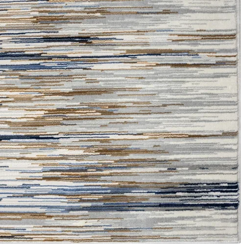 Vista 8 de LUXE WEAVERS Alfombra de área Art Deco de rayas geométricas azul 2x3