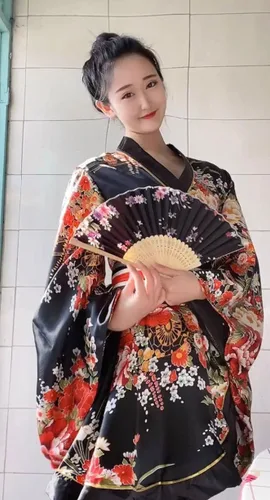Vista 6 de Elibelle Juego de calcetines de seda plegables de seda para mujer, estilo kimono de anime japonés