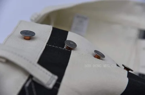 Vista 5 de Pantalones de moto a rayas prisionero de 16oz