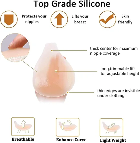 Vista 2 de Invisalift - Brasier invisible para levantar el aire, con adhesivo de silicona, cinta adhesiva de silicona oculta con correa