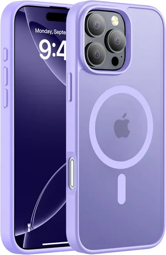 Vista 51 de Hualele - Funda magnética para iPhone 13 Pro, compatible con MagSafe, grado militar, a prueba de caídas, translúcida mate, parte trasera dura, borde
