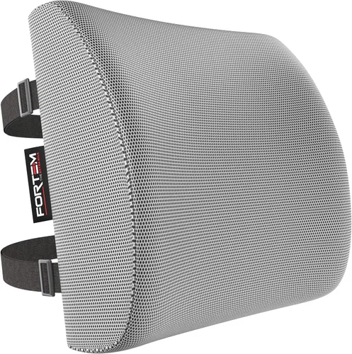 Vista 10 de FORTEM Almohada de apoyo lumbar para silla de oficina, almohada de apoyo Gris claro