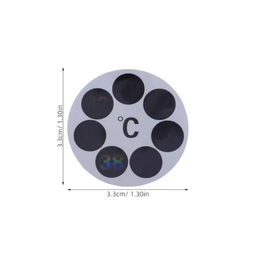 Vista 2 de 8 unids pegatinas de temperatura de baño LCD termómetro de agua que cambia de color para la monitorización de seguridad de la bañera con diseño
