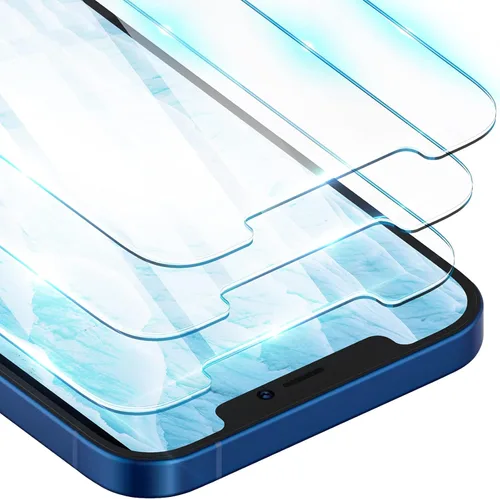 Vista 10 de ORIbox Protector de pantalla de cristal para iPhone 13 Pro Max, 3 paquetes de protección ocular antiarañazos, protector de pantalla de vidrio