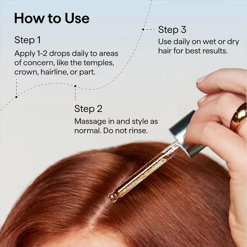Vista 8 de Briogeo Destinado a la densidad de cafeína + suero de densidad de péptidos de biotina Aumenta el grosor y el volumen del cabello para cabello fino