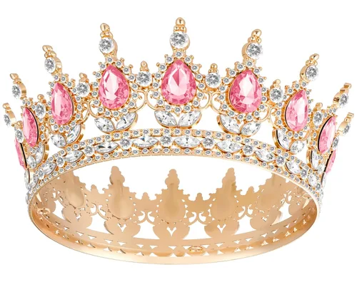 Vista 12 de Corona para mujer, tiara de corona de reina para fiestas navideñas, aleación