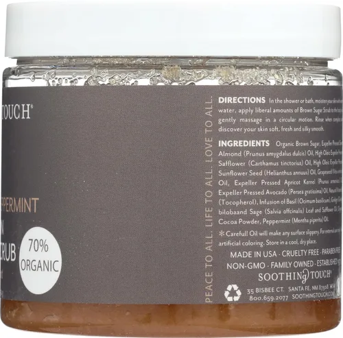 Vista 6 de Soothing Touch Exfoliante de azúcar morena, menta y chocolate - 16 onzas