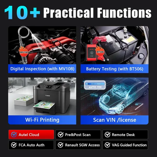 Vista 6 de Autel Scanner MaxiPro MP900-TS, versión TPMS de MP900 y MP900BT herramienta de escaneo bidireccional, herramienta de codificación ECU misma que