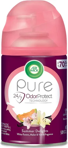 Vista 11 de Air Wick - repuestos en espray para ambientador automático, olor a agua fresca, 1 unidad, aceites esenciales, neutraliza malos olores