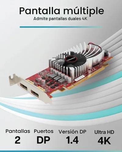 Vista 2 de VisionTek Tarjeta gráfica AMD Radeon RX 550 4GB GDDR5 2x DisplayPort