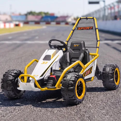 Vista 9 de Go Kart eléctrico de 24 V para niños a partir de 6 años, carrito de deriva Azul