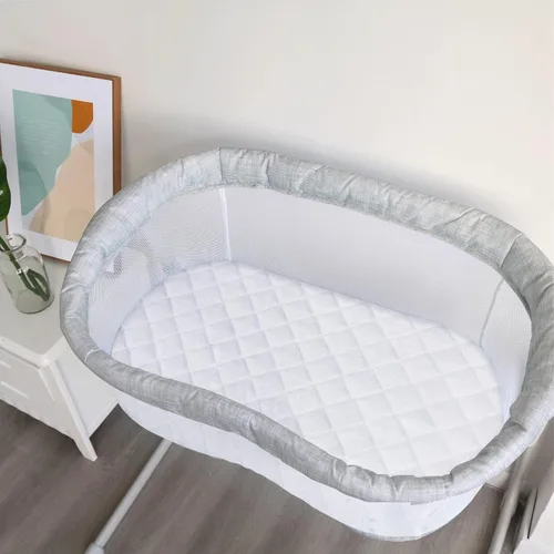 Vista 5 de Protector de colchón de moisés, ajuste universal para colchón giratorio Halo Bassinest giratorio y reloj de arena/moisés ovalado, ultra suave