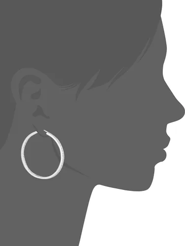 Vista 3 de Tienda Essentials Aretes de aro de plata de ley chapados en platino o oro hechos con circonitas Infinite Elements (anteriormente colección Tienda)