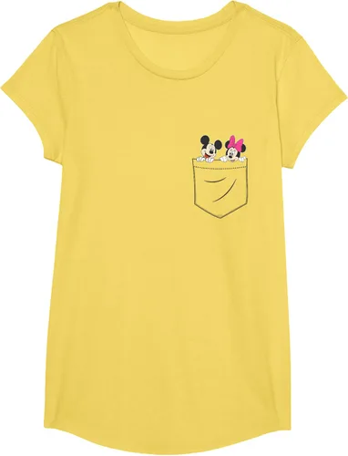 Vista 45 de Disney Mickey & Minnie Mouse - Camiseta de bolsillo pequeño para pareja
