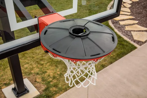 Vista 9 de Goalrilla El bloqueador de llantas de baloncesto protege tu aro con un sistema de bloqueo, color negro