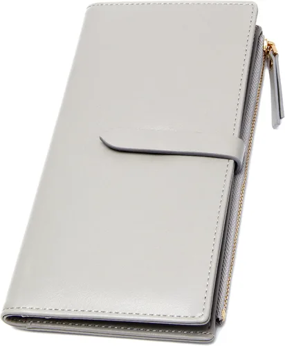 Vista 17 de Billeteras delgadas para mujer, tarjetero RFID plegable con bolsillo con cremallera, Mandala azul, Delgado