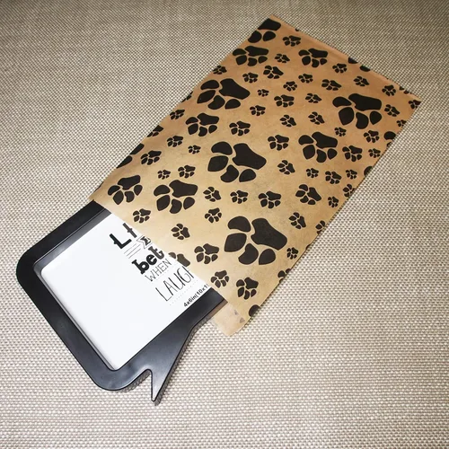 Vista 3 de CuteBox Pawprint - Bolsas de regalo de papel plano de estraza (100 unidades (6 x 9 pulgadas) para manualidades, recuerdos de fiesta, venta al por