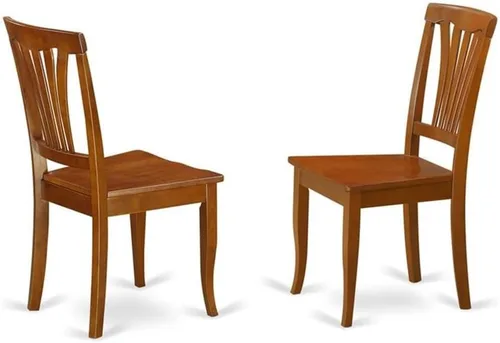 Vista 10 de East West Furniture AVC-BLK-W Avon - Sillas de comedor de madera maciza, con respaldo de listones, juego de 2, color negro y cereza