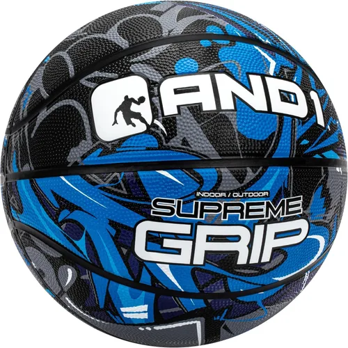 Vista 8 de AND1 Supreme Grip - Pelota de baloncesto de goma de tamaño 7 (29.5 pulgadas) con construcción de canal profundo, pelota oficial de Streetball, hecha