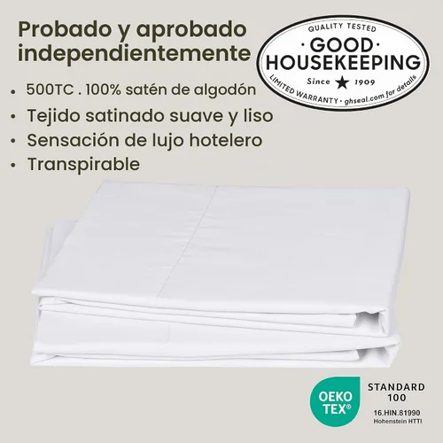 Vista 2 de California Design Den - fundas de almohada de algodón para ti. 01-Blanco