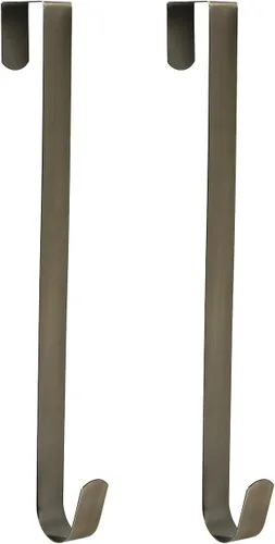 Vista 11 de Sattiyrch Colgador de corona de 12 pulgadas para puerta delantera, gancho de acero para colgar sobre la puerta, colgador de puerta de corona