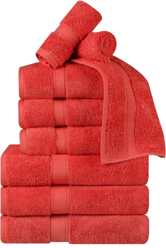 Vista 135 de BNM Toallas de Algodón Egipcio de Peso Pesado, Ideales para Baño, Ducha, Spa, Hotel, 800 GSM, Toallas Faciales/de Aseo, Toallas de Mano, Toallas