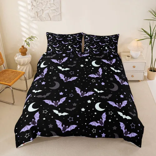 Vista 40 de Erosebridal Halloween Castle Pumpkin Duvet Cover Set Spooky Floral Cartoon Twin Bedding Sets for Girls Kids Boys Vintage Spooky Comforter Cover
