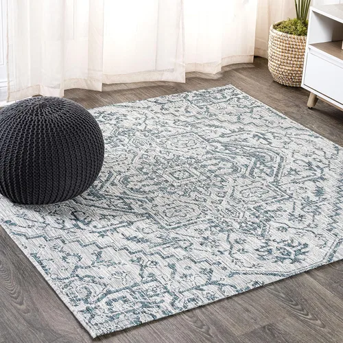 Vista 21 de JONATHAN Y SMB105D-28 - Alfombra de pasillo Boho para interiores y exteriores 2 x 8, color Negro/Gris, con textura de estrella, tejida
