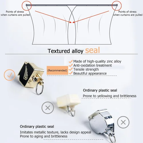 Vista 4 de Heavy Duty Ceiling Curtains Track Aluminum Curtain Rail Silent Curtain Rod Sliding Rail Pole System Wall Mount Room Divider for Windows, RV, Camper