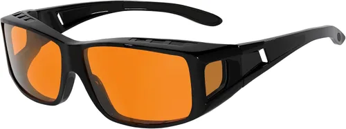 Vista 11 de Eyekepper Blue Light Reduction Fitover Glasses with Amber Lens Computer Glasses for Digital Screen,Wear Over Most Eyewear or Alone for