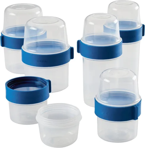Vista 8 de LOCK & LOCK LocknLock Easy Essentials Twist - Recipiente de almacenamiento de alimentos de dos vías, sin BPA y apto para lavavajillas, juego de 10