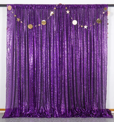 Vista 16 de ShinyBeauty Cortinas de lentejuelas 2 paneles de 2 x 8 pies, cortinas de fondo de fiesta verde azulado con purpurina para bodas, Navidad, Año Nuevo